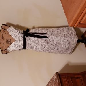 White spaghetti straps dress.